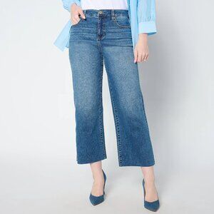 Liverpool Los Angeles Stride Hi-Rise Wide Leg Crop Jeans Size 6/28 Novato Wash